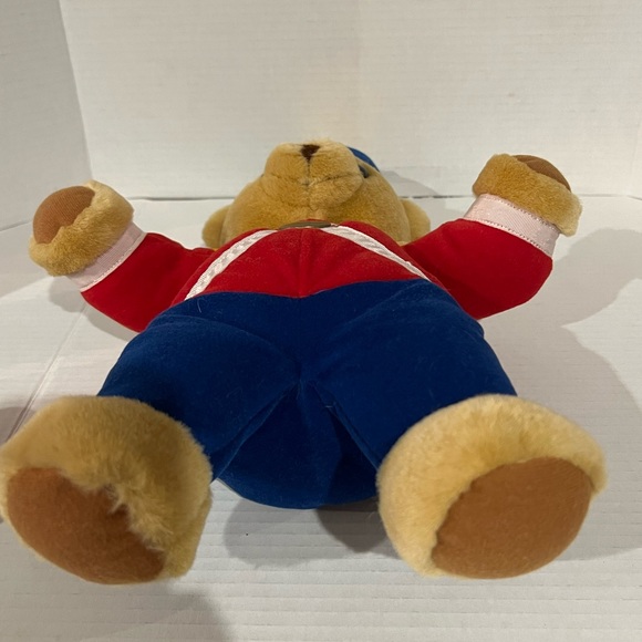 Vintage Soldier Teddy Bear Plush Stuffed Animal  AAFES Golden Bear Co Christmas - Picture 4 of 10